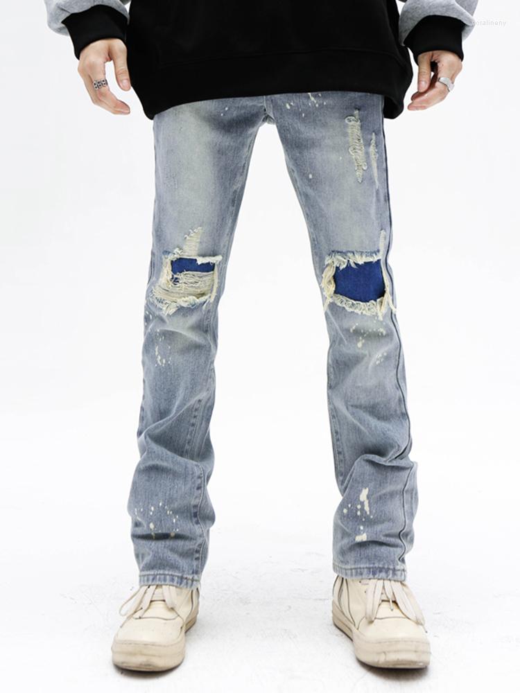 Men's Jeans Men's Knee With Hole Denim Trousers Punk Pencil Light -colored Casual Tide Brand Men Street Clothing, Blue
Men's Jeans Men's Knee With Hole Denim Trousers Punk Pencil Light -colored Casual Tide Brand Men Street Clothing, Blue