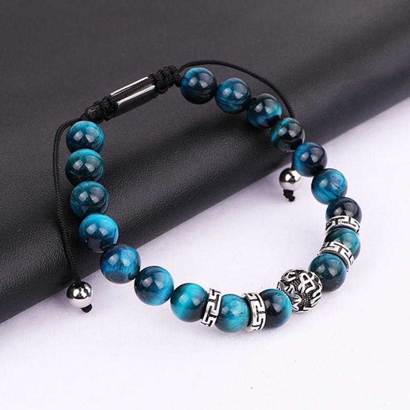 Strand Men Jewelry Natural Stone Beads A Grade Tiger Eye Thai Silver Charms Wrap Adjustable Bracelet Beaded Strands
Strand Men Jewelry Natural Stone Beads A Grade Tiger Eye Thai Silver Charms Wrap Adjustable Bracelet Beaded Strands
