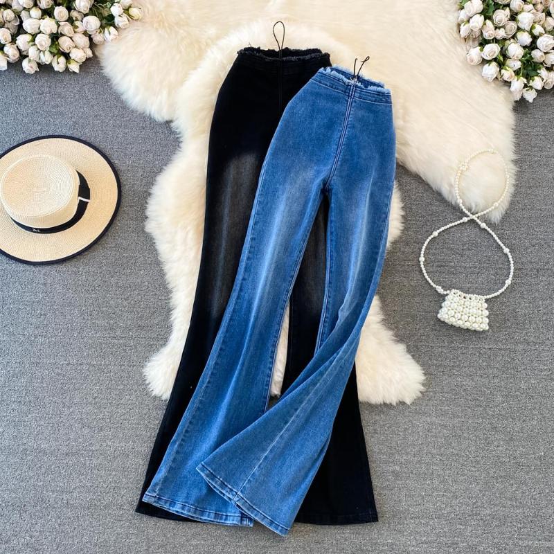 Women' Jeans Retro Style Korean Version Of Skinny Stretch Slim Loose Leg Drag High Waist Micro Flared, Black
Women' Jeans Retro Style Korean Version Of Skinny Stretch Slim Loose Leg Drag High Waist Micro Flared, Black