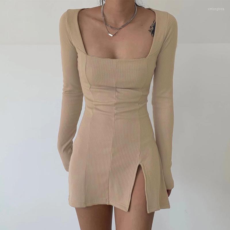 Casual Dresses Weekeep Sexy Side Split Square Collar Long Sleeve Spring Dress Women Knitted Bodycon Party Clubwear Mini 2023, Black
Casual Dresses Weekeep Sexy Side Split Square Collar Long Sleeve Spring Dress Women Knitted Bodycon Party Clubwear Mini 2023, Black