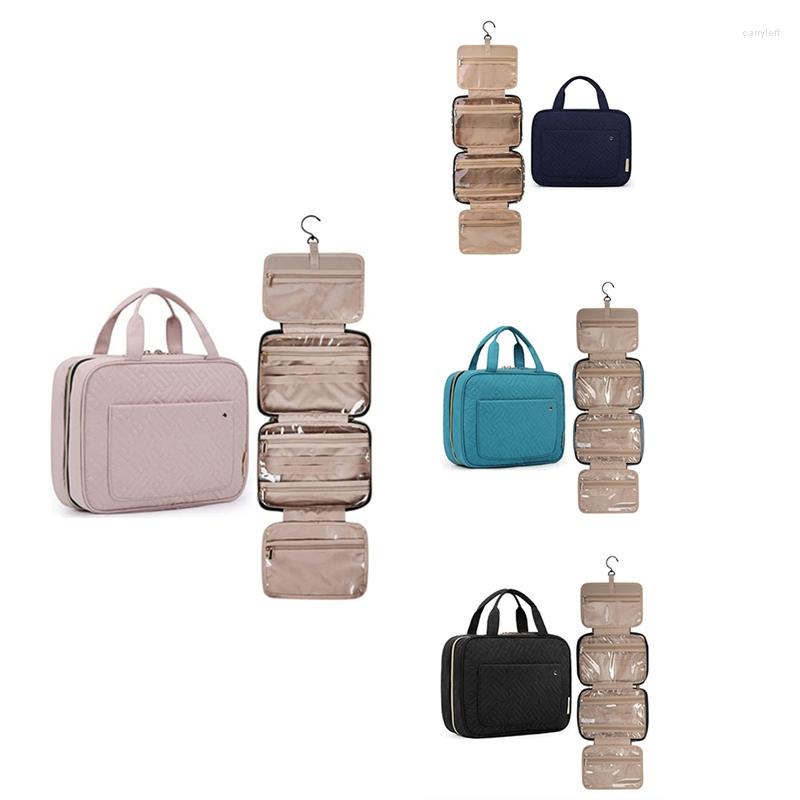 Cosmetic Bags High Capacity Makeup Bag Hanging Waterproof Toiletries Storage Foldable Ladies Travel, Black
Cosmetic Bags High Capacity Makeup Bag Hanging Waterproof Toiletries Storage Foldable Ladies Travel, Black