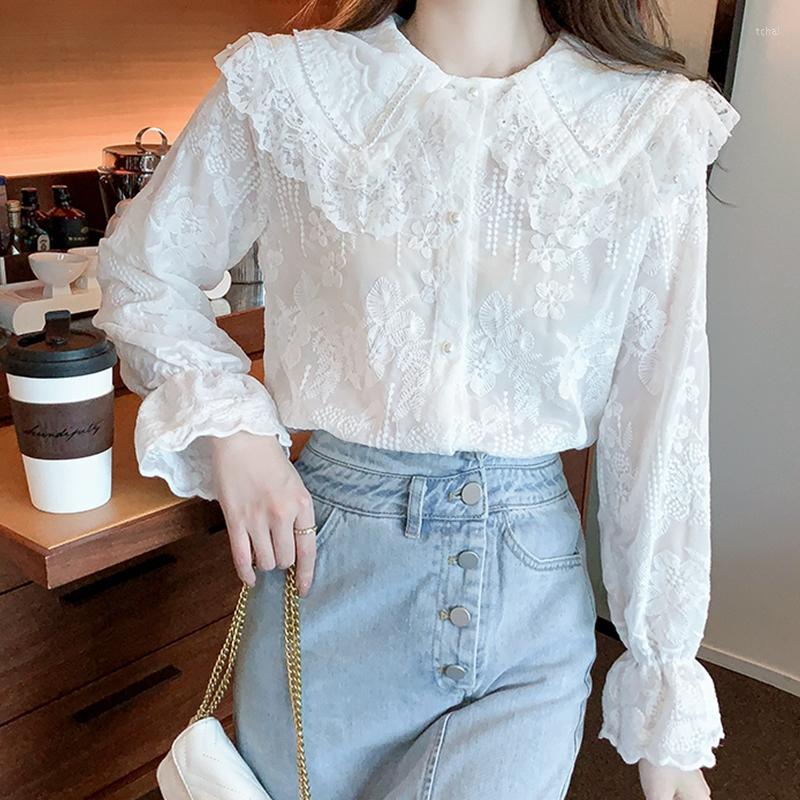 Women' Blouses Office Ladies Lace Undercoat Doll Collar Shirt Long Sleeve And Tops White Color
Women' Blouses Office Ladies Lace Undercoat Doll Collar Shirt Long Sleeve And Tops White Color