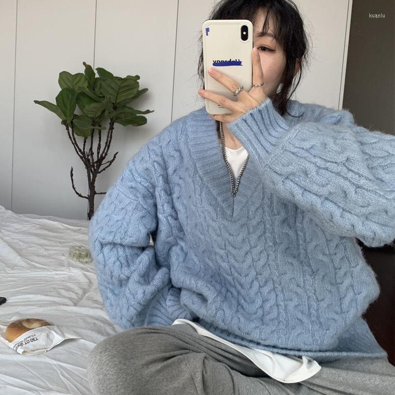 Women's Sweaters Women Sweater 2023 Autumn Winter Knitted Pullovers V-neck Loose Bottoming Shirt Fashion Soft Knitwear Jumpers Basic H60, Blue
Women's Sweaters Women Sweater 2023 Autumn Winter Knitted Pullovers V-neck Loose Bottoming Shirt Fashion Soft Knitwear Jumpers Basic H60, Blue
