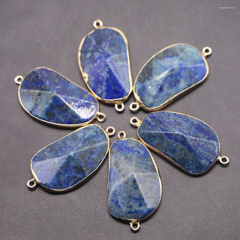 Pendant Necklaces 30 24MM Natural Lazurite Lapis Lazuli Stone Charms Connector Double Hole 6pcs For DIY Women Men Jewelry Bracelet Making
Pendant Necklaces 30 24MM Natural Lazurite Lapis Lazuli Stone Charms Connector Double Hole 6pcs For DIY Women Men Jewelry Bracelet Making