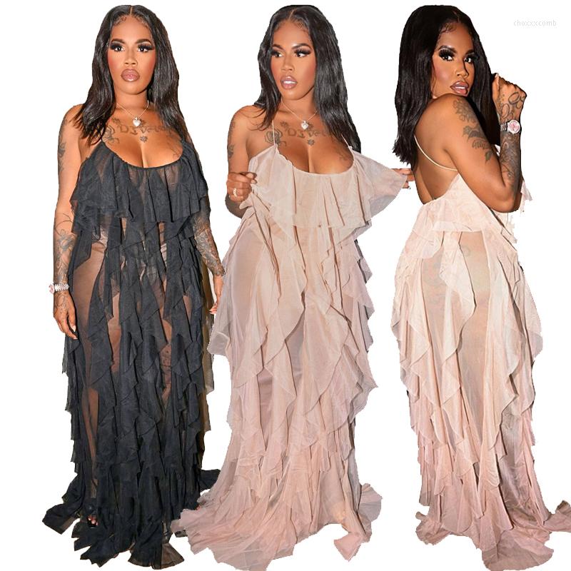 Casual Dresses Maxi For Women Irregular Ruffle Transparent Mesh Dress Club Outfits Backless Sexy Slip Wholesale Drop, Black
Casual Dresses Maxi For Women Irregular Ruffle Transparent Mesh Dress Club Outfits Backless Sexy Slip Wholesale Drop, Black