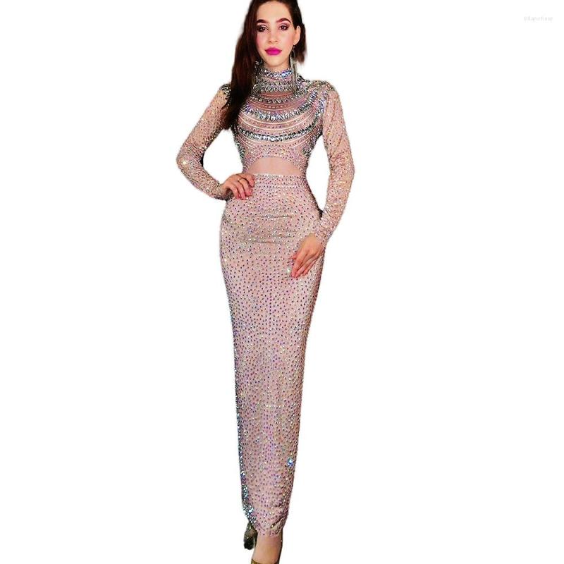Stage Wear Nude Shining Rhinestone Sequins Sexy Long Women Dress Zipper Evening Party Club Clothing Ballroom Costume Birthday
Stage Wear Nude Shining Rhinestone Sequins Sexy Long Women Dress Zipper Evening Party Club Clothing Ballroom Costume Birthday