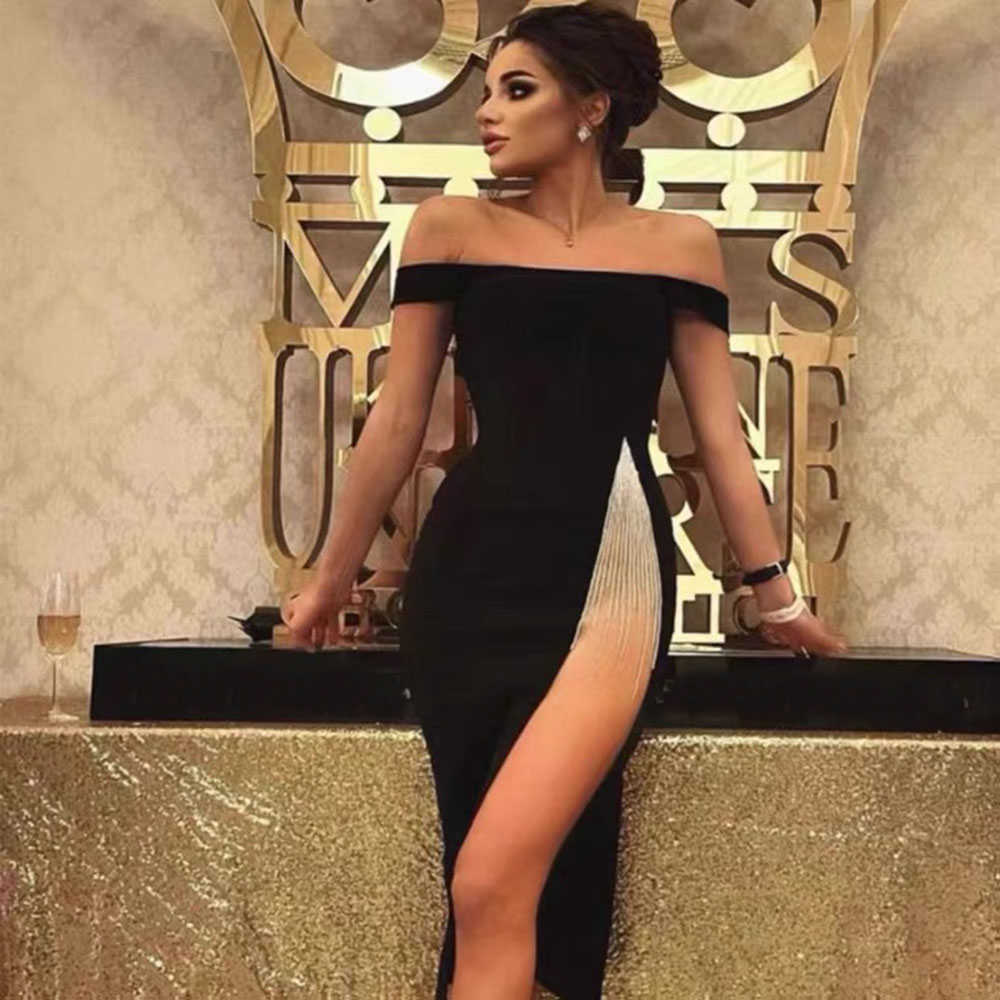 Casual Dresses WillBeNice 2022 Summer Ladies Sexy Black Bandage Dress Women Off Shoulder Elegant Diamonds Evening Party Club Dresses Vestido Z0216, White dress
Casual Dresses WillBeNice 2022 Summer Ladies Sexy Black Bandage Dress Women Off Shoulder Elegant Diamonds Evening Party Club Dresses Vestido Z0216, White dress