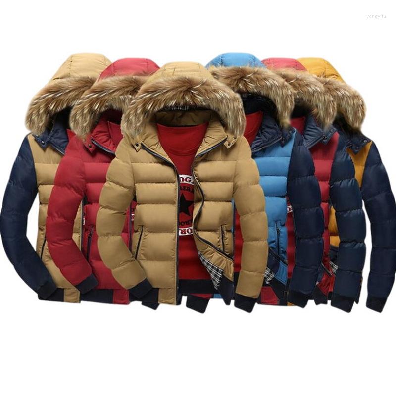 Men's Down Parkas Winter Mens Jacket With Fur Collar Patchwork Padded Hooded Coat Men Jackets FIT -30 'C Outwear Asia Size M-4XL, Khaki red
Men's Down Parkas Winter Mens Jacket With Fur Collar Patchwork Padded Hooded Coat Men Jackets FIT -30 'C Outwear Asia Size M-4XL, Khaki red