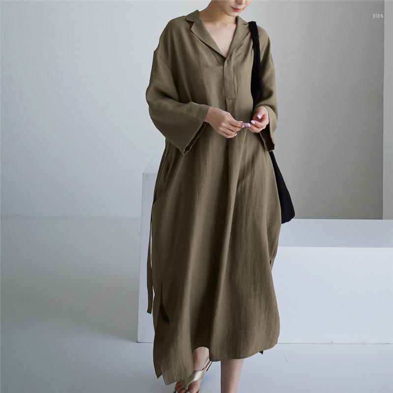 Casual Dresses 8910 Loose Large Size Shirt Dress Long Over Knee Cotton Linen Doll Skirt Fashion Split Irregular Bottomin Swing Sleeveless, Color as picture
Casual Dresses 8910 Loose Large Size Shirt Dress Long Over Knee Cotton Linen Doll Skirt Fashion Split Irregular Bottomin Swing Sleeveless, Color as picture