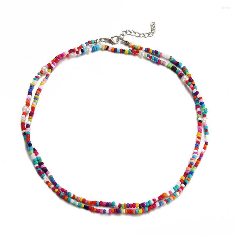 Choker Bohemia Two Layer Colorful Bead Necklace For Women Girl Fashion Jewerly AM3244
Choker Bohemia Two Layer Colorful Bead Necklace For Women Girl Fashion Jewerly AM3244