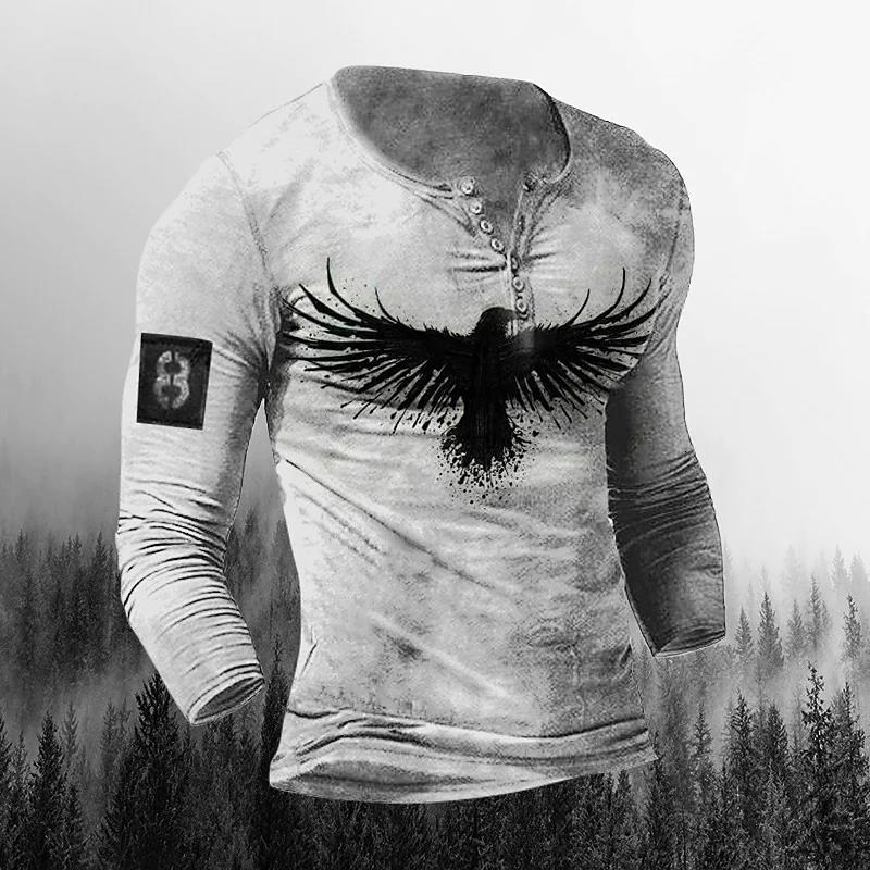 Men's T-Shirts Soaring Eagle Graphic Print Cotton Shirts V-Neck Long Sleeves Oversized Tops Vintage Clothes Casual T Shirt 230217, J01-cl011515
Men's T-Shirts Soaring Eagle Graphic Print Cotton Shirts V-Neck Long Sleeves Oversized Tops Vintage Clothes Casual T Shirt 230217, J01-cl011515