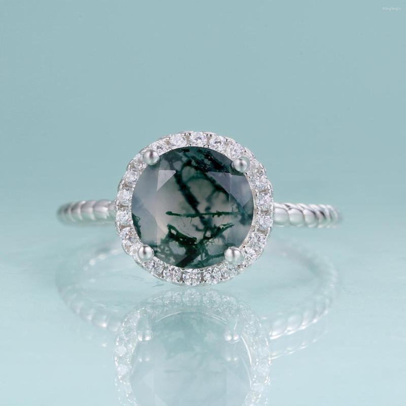 Cluster Rings Gem's Beauty Round Moss Agate Ring Original Design 925 Sterling Silver Natural Gemstone Wedding Bands Fine Jewelry For
Cluster Rings Gem's Beauty Round Moss Agate Ring Original Design 925 Sterling Silver Natural Gemstone Wedding Bands Fine Jewelry For