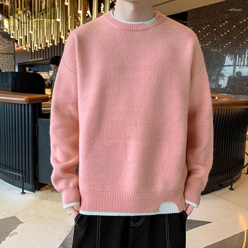 Men's Sweaters Pullovers Men Sweater Autumn Korean Style Loose Knitting Patchwork Harajuku Knitwear Fashion All-match O-neck Male Clothes
Men's Sweaters Pullovers Men Sweater Autumn Korean Style Loose Knitting Patchwork Harajuku Knitwear Fashion All-match O-neck Male Clothes