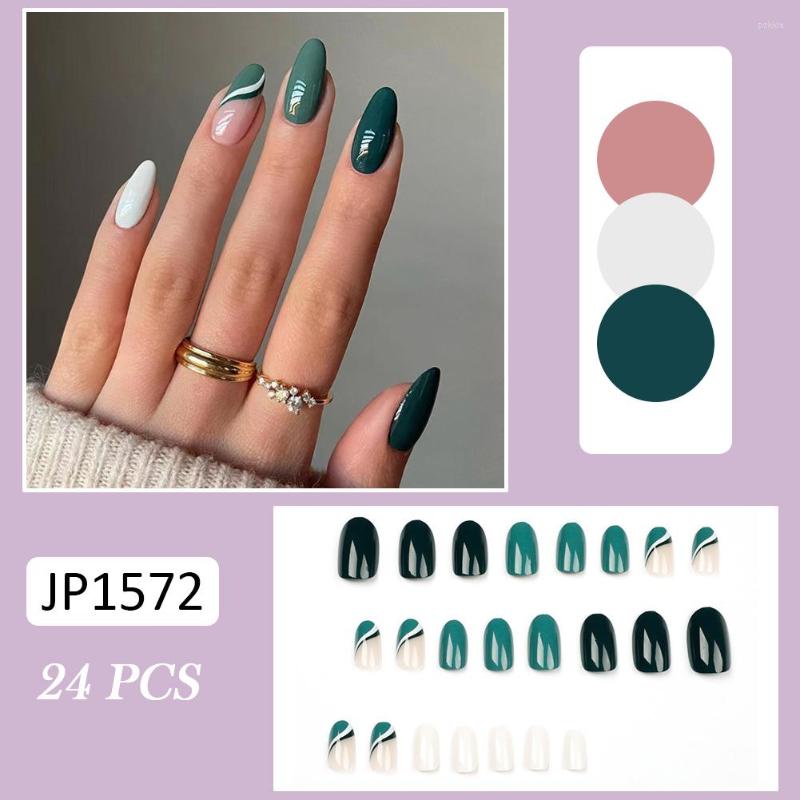 False Nails 24Pcs Glossy Gentle Green Nail Wearable French Fake For Women Girls Patch Easy Tear Not Fall NN, Glue models
False Nails 24Pcs Glossy Gentle Green Nail Wearable French Fake For Women Girls Patch Easy Tear Not Fall NN, Glue models