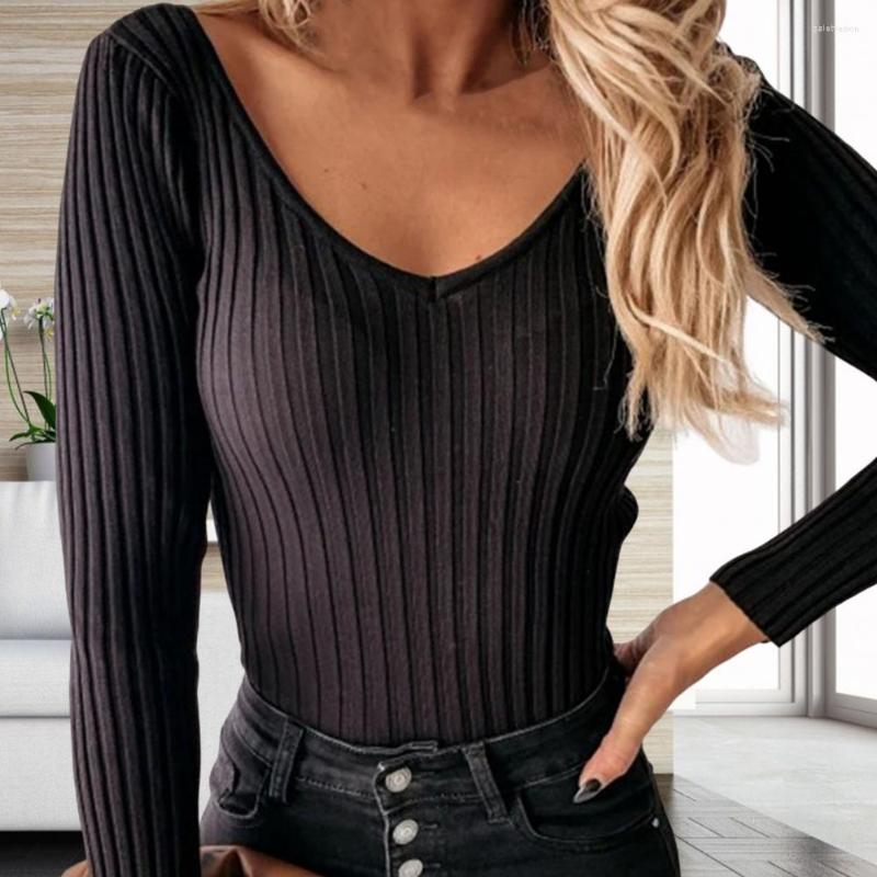 Women' Blouses Warm Trendy Autumn Winter Solid Color Skinny Pullover Top 3D Cutting Knitted Blouse Long Sleeve Streetwear, Black 
Women' Blouses Warm Trendy Autumn Winter Solid Color Skinny Pullover Top 3D Cutting Knitted Blouse Long Sleeve Streetwear, Black