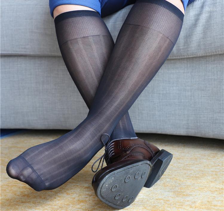Men's Socks Men's Business Dress Sheer Stockings Wide Stripe Slight Transparent High Elastic Sexy Medium Long Tube Nylon, White
Men's Socks Men's Business Dress Sheer Stockings Wide Stripe Slight Transparent High Elastic Sexy Medium Long Tube Nylon, White
