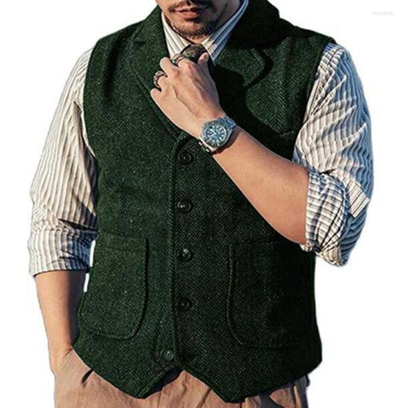 Men's Vests Green Big Pocket V-Neck Herringbone Pattern Men'S Vest Winter Wool Tweed Waistcoat Slim Fit Suit Gentleman Wedding Clothes, Black
Men's Vests Green Big Pocket V-Neck Herringbone Pattern Men'S Vest Winter Wool Tweed Waistcoat Slim Fit Suit Gentleman Wedding Clothes, Black