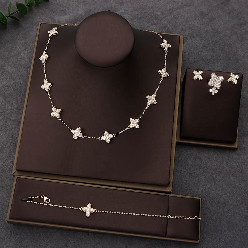 Wedding Jewelry Sets Luxury Flower Statement Necklace earring ring BraceletJewelry Set For Women Party Full Zircon Dubai Bridal jewelry N0555 230216
Wedding Jewelry Sets Luxury Flower Statement Necklace earring ring BraceletJewelry Set For Women Party Full Zircon Dubai Bridal jewelry N0555 230216