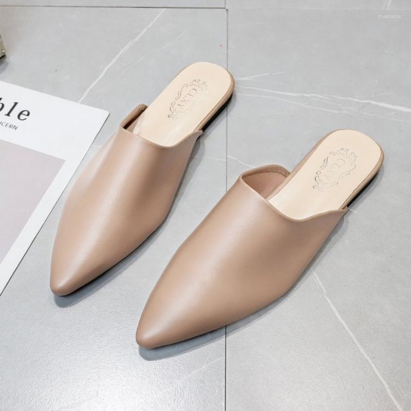 Slippers Summer Flats Lady Sandals Soild Color Slip On Pointed Toe Women Mules Outdoor Slipper Shoes Woman Slides (soft Leather), Black
Slippers Summer Flats Lady Sandals Soild Color Slip On Pointed Toe Women Mules Outdoor Slipper Shoes Woman Slides (soft Leather), Black
