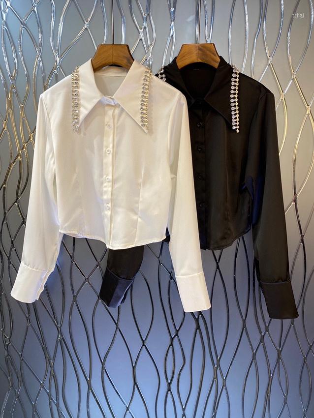 Women' Blouses 2023 Women Fashion Long Sleeve Sexy Casual Solid Color Nail Diamond Trim Lapel Decorative Shirt 0109
Women' Blouses 2023 Women Fashion Long Sleeve Sexy Casual Solid Color Nail Diamond Trim Lapel Decorative Shirt 0109
