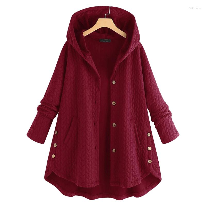 Outerwear Long Sleeve Pure Color Coats Plus Size Fashion Autumn Casual Urban Leisure Women Clothes Regular Hooded Loose Cotton Padded Coat, Blue 
Outerwear Long Sleeve Pure Color Coats Plus Size Fashion Autumn Casual Urban Leisure Women Clothes Regular Hooded Loose Cotton Padded Coat, Blue