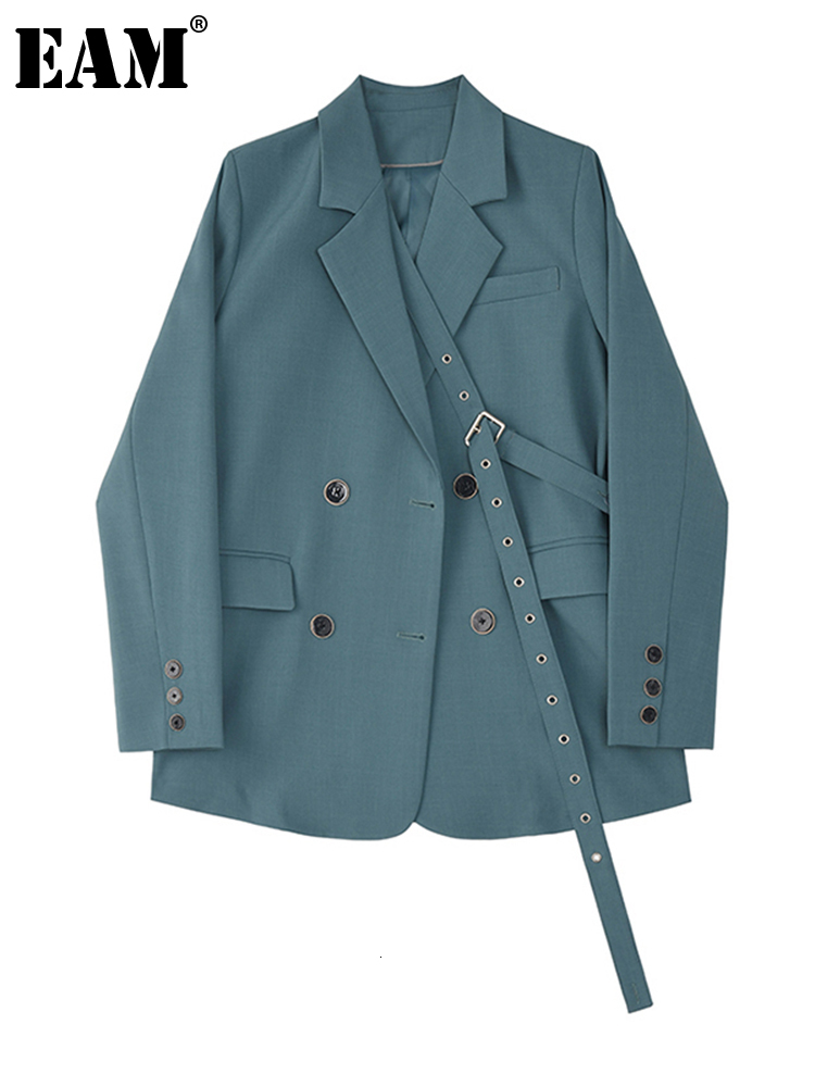 Womens Suits Blazers EAM Women Blue Button Ribbon Big Size Blazer Lapel Long Sleeve Loose Fit Jacket Fashion Spring Autumn 1Z705 230216
Womens Suits Blazers EAM Women Blue Button Ribbon Big Size Blazer Lapel Long Sleeve Loose Fit Jacket Fashion Spring Autumn 1Z705 230216