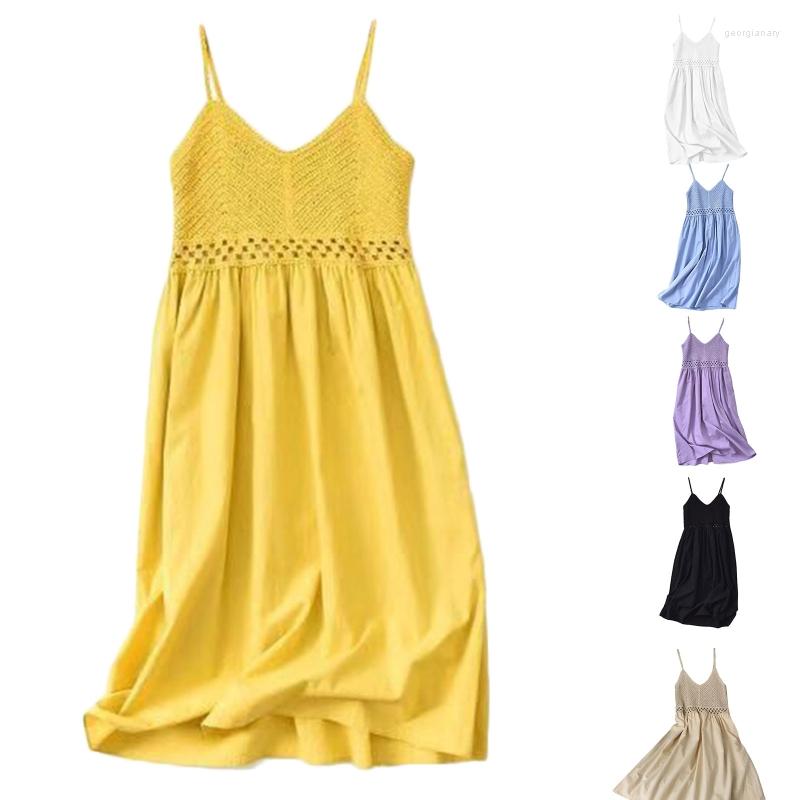 Casual Dresses Women Midi Long Cami Dress Hollow Out Knitted Stitching Spaghetti Strap Crochet Beach Holiday Solid Flare Flowy Sundress M6CD, Beige
Casual Dresses Women Midi Long Cami Dress Hollow Out Knitted Stitching Spaghetti Strap Crochet Beach Holiday Solid Flare Flowy Sundress M6CD, Beige