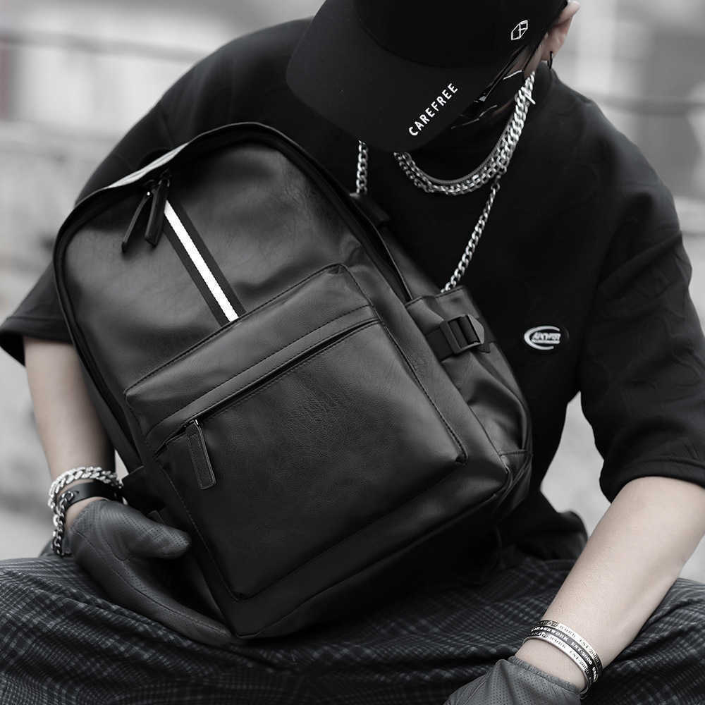 Backpack Style men's leisure backpack outdoor travel Korean young students large capacity lightweight fashion leather bag 221114, No. 1 color
Backpack Style men's leisure backpack outdoor travel Korean young students large capacity lightweight fashion leather bag 221114, No. 1 color