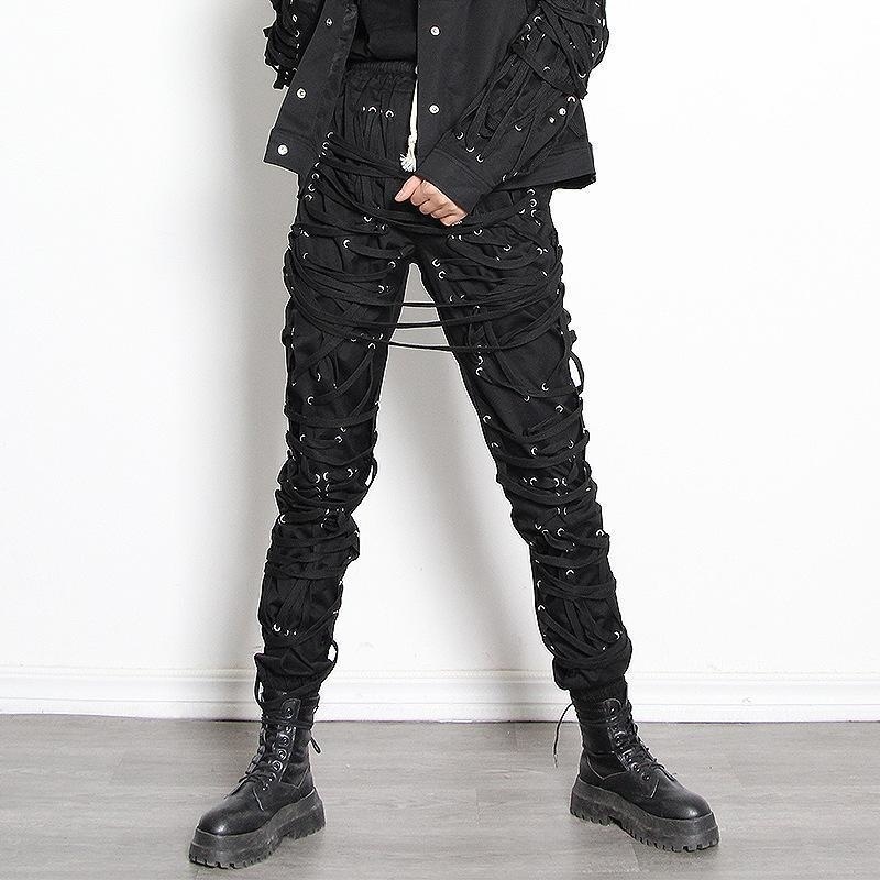 Men's Jeans Autumn 2023 Niche Patchwork Strings Bandage Trouser High Waist Casual Slim Drawstring Long Pants Streetwear Fashion 230217, Apricot strings
Men's Jeans Autumn 2023 Niche Patchwork Strings Bandage Trouser High Waist Casual Slim Drawstring Long Pants Streetwear Fashion 230217, Apricot strings