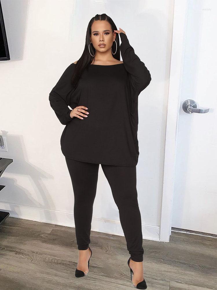 Tracksuits Plus Size Women Clothing 5xl Two Piece Sets Off Shoulder Top And Pant Long Sleeve Sexy Outfits Wholesale Bulk Drop, Black
Tracksuits Plus Size Women Clothing 5xl Two Piece Sets Off Shoulder Top And Pant Long Sleeve Sexy Outfits Wholesale Bulk Drop, Black
