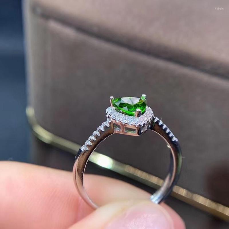 Cluster Rings Natural Diopside Ring 925 Silver Ladies Fashionable And Elegant Design Simple Fresh
Cluster Rings Natural Diopside Ring 925 Silver Ladies Fashionable And Elegant Design Simple Fresh
