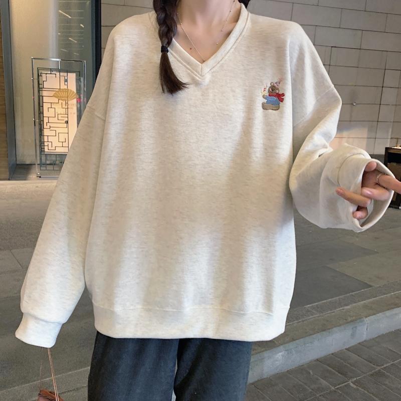 Women's Hoodies & Sweatshirts Autumn Cute Student Oversized Top Bottoming Preppy Style Clothes Long Sleeve Women Cartoon Embroidery V-neck, Purple
Women's Hoodies & Sweatshirts Autumn Cute Student Oversized Top Bottoming Preppy Style Clothes Long Sleeve Women Cartoon Embroidery V-neck, Purple