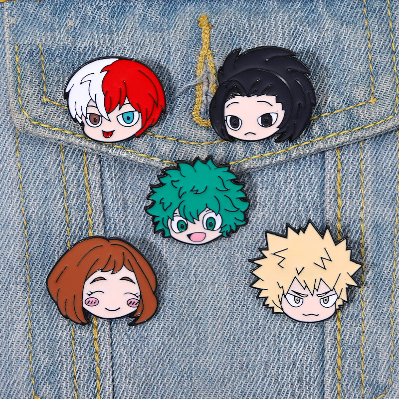 Hero School Enamel Pins Custom deku Todoroki Shoto URARAKA Katsuki Brooches Lapel Badges Cartoon Jewelry Gift for Kids Friends, Color #1
Hero School Enamel Pins Custom deku Todoroki Shoto URARAKA Katsuki Brooches Lapel Badges Cartoon Jewelry Gift for Kids Friends, Color #1