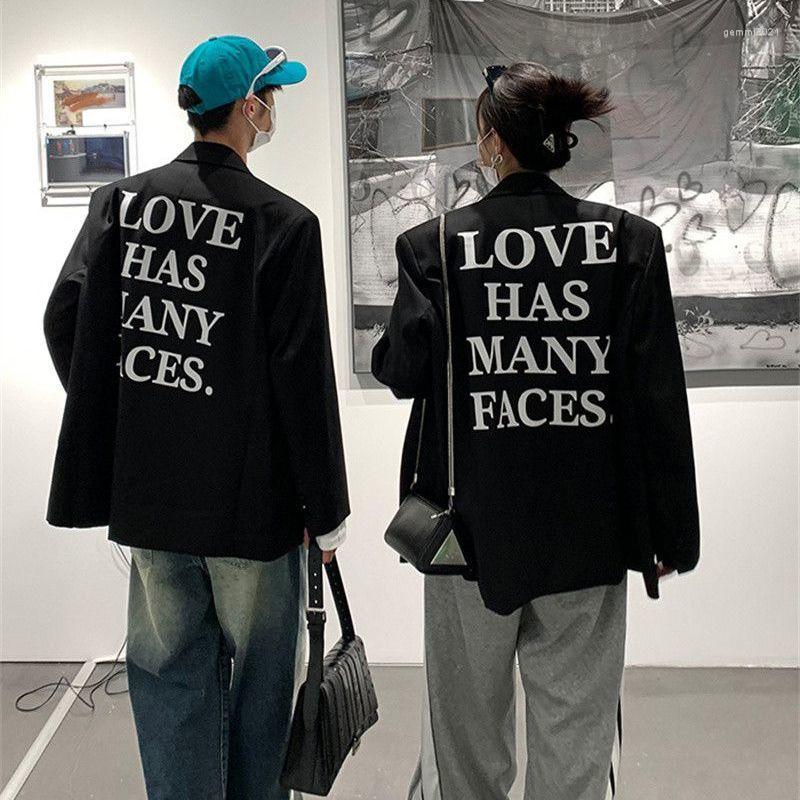 Women' Suits High Street Back Large Letter Print Blazer Unisex Oversized Baggy Women Coats Shoulder Pad Buttons Autumn Jacket Korean, Pure tee
Women' Suits High Street Back Large Letter Print Blazer Unisex Oversized Baggy Women Coats Shoulder Pad Buttons Autumn Jacket Korean, Pure tee