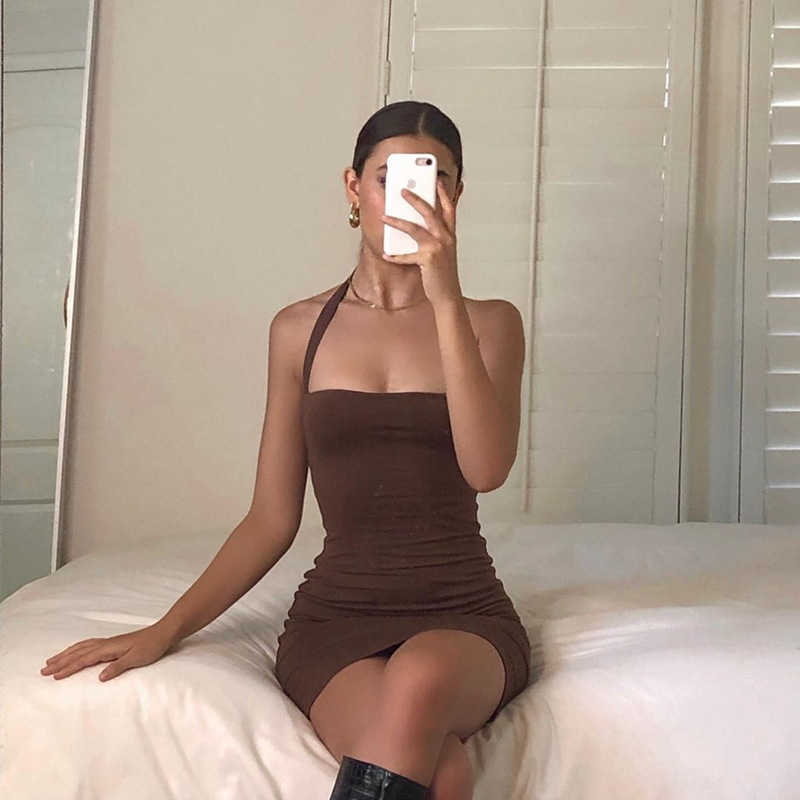 Casual Dresses Yimunancy Bodycon Dress Women Halter Sexy Dress 2020 Ladies Summer Dress Z0216, Auburn
Casual Dresses Yimunancy Bodycon Dress Women Halter Sexy Dress 2020 Ladies Summer Dress Z0216, Auburn