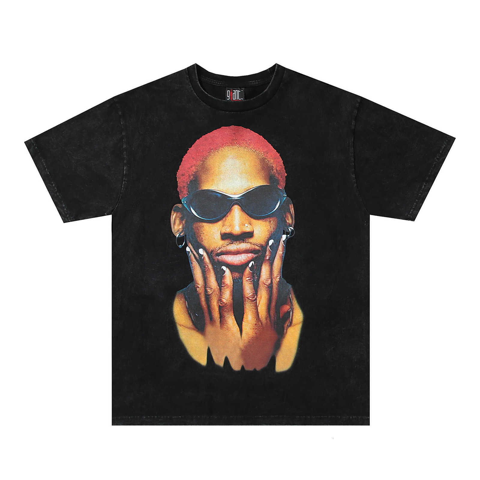 Hip-hop American Red Head Rodman Casual Loose T-shirt, Black
Hip-hop American Red Head Rodman Casual Loose T-shirt, Black