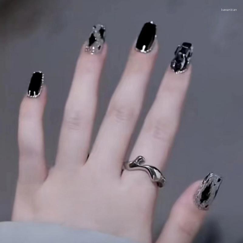 False Nails 24 Pcs Black Fake With Glue French Glitter Shiny Butterfly Detachable Wearable Press On Full Cover Nail Tips
False Nails 24 Pcs Black Fake With Glue French Glitter Shiny Butterfly Detachable Wearable Press On Full Cover Nail Tips