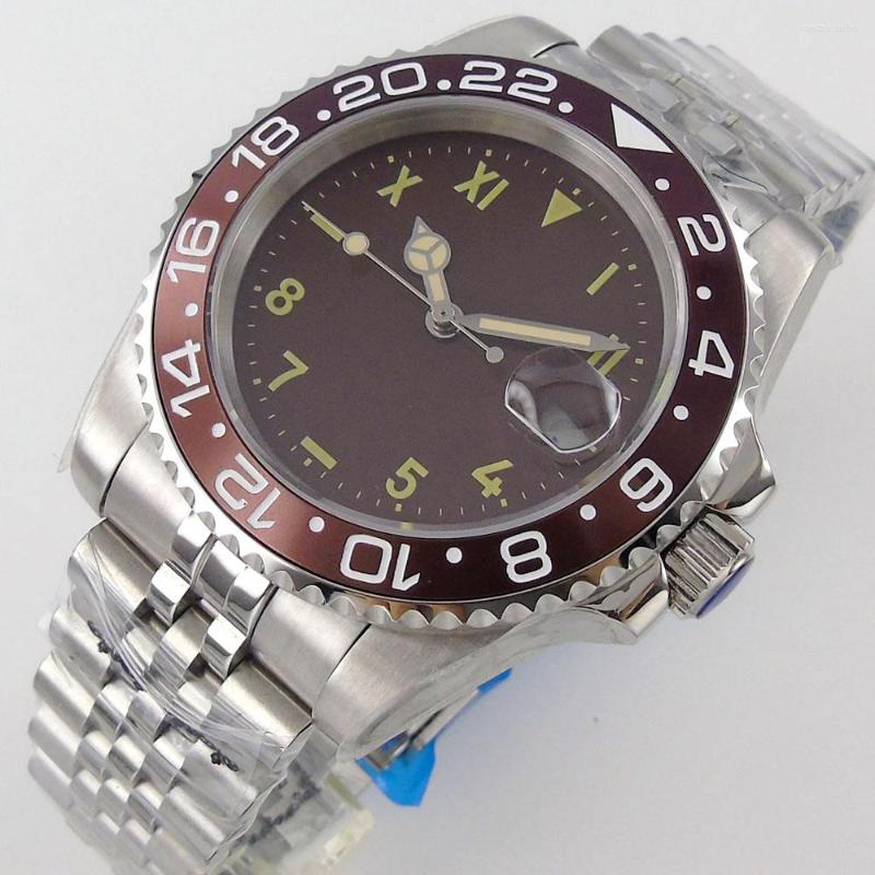 Wristwatches 40mm 24 Jewel NH35A Mechanical Men's Watch Sapphire Glass Stainless Steel Bracelet Brushed Jubilee Luminous Dial, Mingzhu2813
Wristwatches 40mm 24 Jewel NH35A Mechanical Men's Watch Sapphire Glass Stainless Steel Bracelet Brushed Jubilee Luminous Dial, Mingzhu2813
