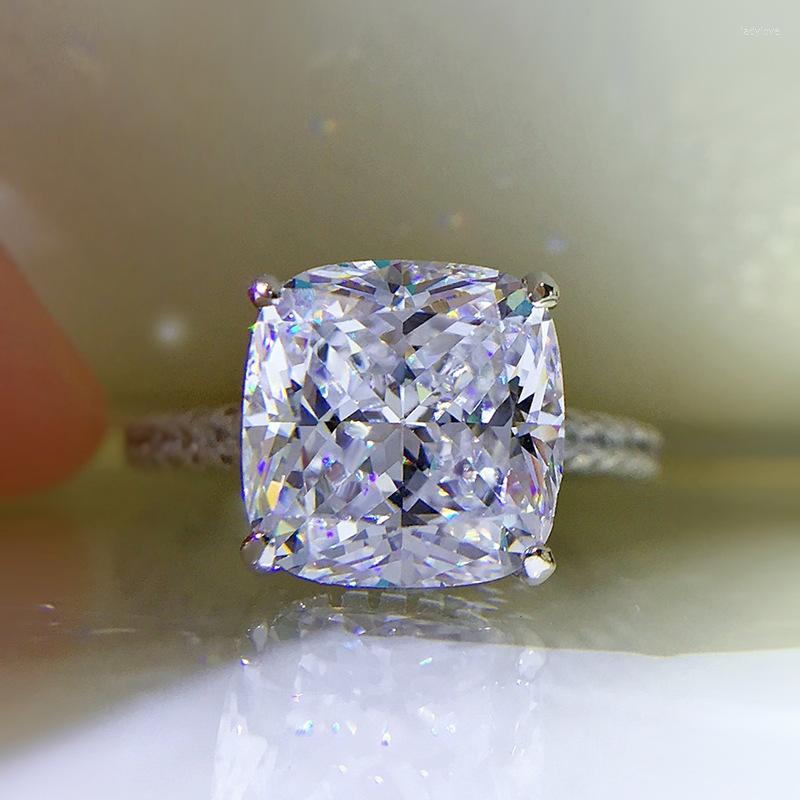 Cluster Rings 925 Sterling Silver 10 10mm Cut High Carbon Simulation Diamond Engagement Ring Simple Fashion Quality Assurance
Cluster Rings 925 Sterling Silver 10 10mm Cut High Carbon Simulation Diamond Engagement Ring Simple Fashion Quality Assurance
