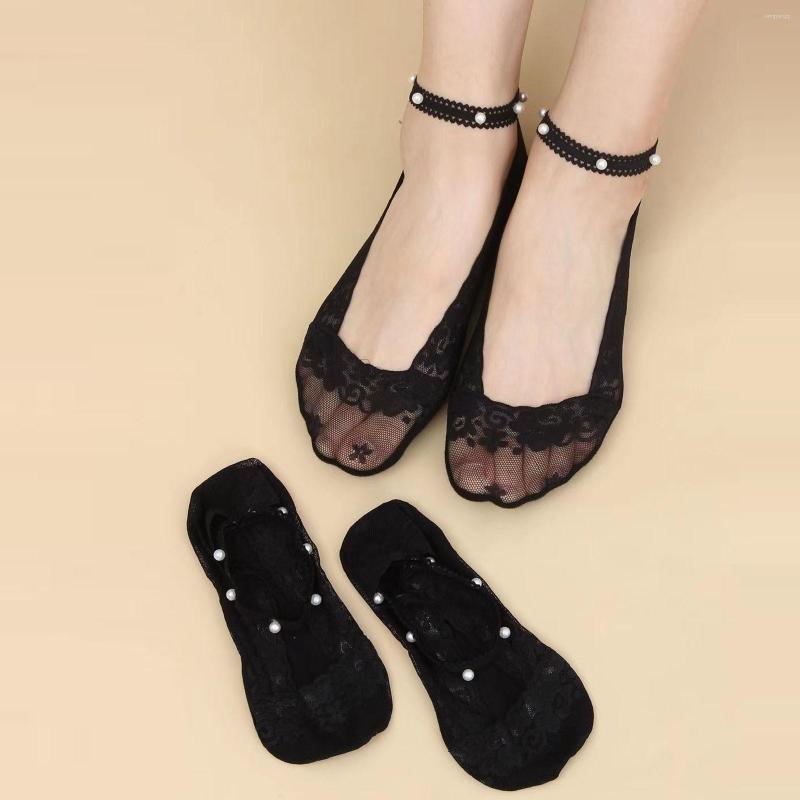 Women Socks 3 Pairs Women's Pearl Lace Breathable Ballerina Non Slip Transparent Low Womens Pack, Black
Women Socks 3 Pairs Women's Pearl Lace Breathable Ballerina Non Slip Transparent Low Womens Pack, Black