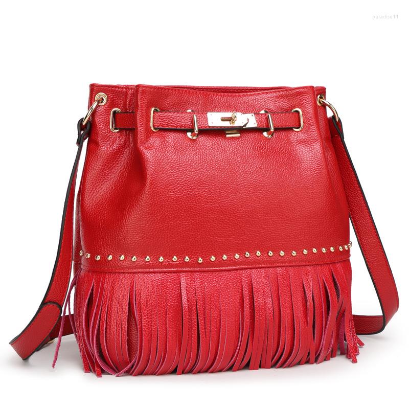 Evening Bags 2023 Bucket Bag Women PU Leather Shoulder Fashion Rivet Tassel Single Handbags Messenger LadiesQ6, Black
Evening Bags 2023 Bucket Bag Women PU Leather Shoulder Fashion Rivet Tassel Single Handbags Messenger LadiesQ6, Black