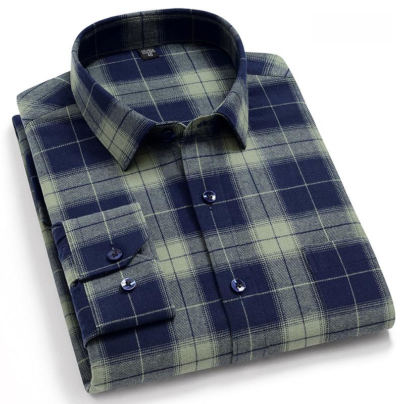 Men's Casual Shirts Pure Cotton Classical Plaid Warm Full Sleeve Brushed Fabric Soft Comfortable Regular Fit Male ShirtsMen's, M568-19
Men's Casual Shirts Pure Cotton Classical Plaid Warm Full Sleeve Brushed Fabric Soft Comfortable Regular Fit Male ShirtsMen's, M568-19