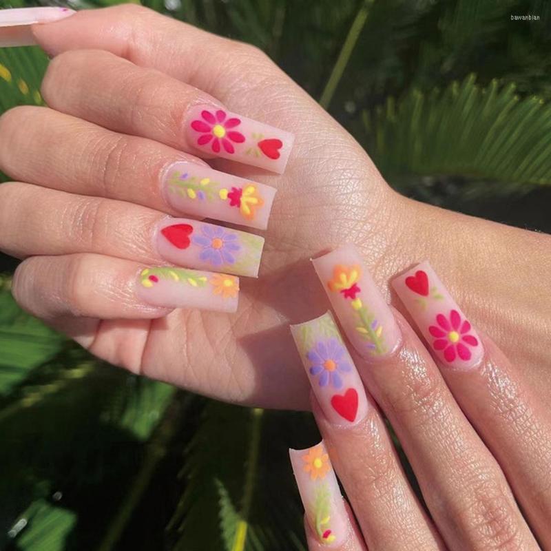 False Nails 24Pcs Frosted Coffin Sunflower Heart Print Women Fake For And Girls Artificial Nail Patch, 711973
False Nails 24Pcs Frosted Coffin Sunflower Heart Print Women Fake For And Girls Artificial Nail Patch, 711973