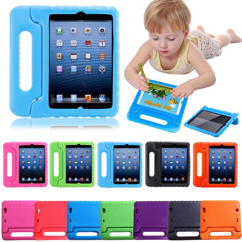 

Kids EVA Foam Shockproof Handle Stand Case With Hand Hold Cover For iPad 2022 10th 9th 8th Gen Pro 11 inch 2021 Mini 6 10.5 Air 2 Child Friendly Tablet Protector Shell