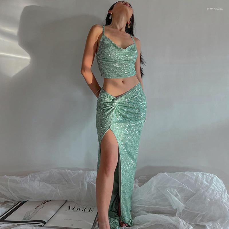 Work Dresses Zoctuo Women Bling Glitter Sequins Y2K Clothes 2 Piece Set Sleeveless Backless Crop Top Side Slit Bodycon Midi Skirt Suit Club, Green
Work Dresses Zoctuo Women Bling Glitter Sequins Y2K Clothes 2 Piece Set Sleeveless Backless Crop Top Side Slit Bodycon Midi Skirt Suit Club, Green