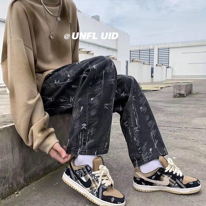 Men' Jeans High Street Men' Fall Trend Hip-hop Straight Leg Wide Pants Retro Print, Black
Men' Jeans High Street Men' Fall Trend Hip-hop Straight Leg Wide Pants Retro Print, Black
