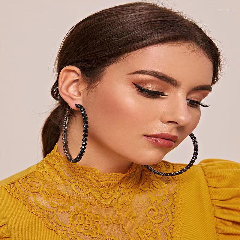Hoop Earrings Fashion Selling Charming Black Rhinestone Round Women's Exaggerated Accessories Party Jewelry Gif
Hoop Earrings Fashion Selling Charming Black Rhinestone Round Women's Exaggerated Accessories Party Jewelry Gif