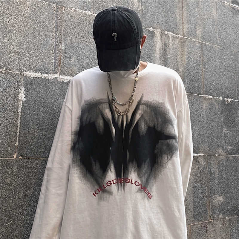 Men' T-Shirts Harajuku Oversize Men Long Sleeve T-Shirt Gothic Black Style Retro Ulzzang Cozy Casual Streetwear Baggy Loose Hip Hop BF Tops L230217, Hei2
Men' T-Shirts Harajuku Oversize Men Long Sleeve T-Shirt Gothic Black Style Retro Ulzzang Cozy Casual Streetwear Baggy Loose Hip Hop BF Tops L230217, Hei2