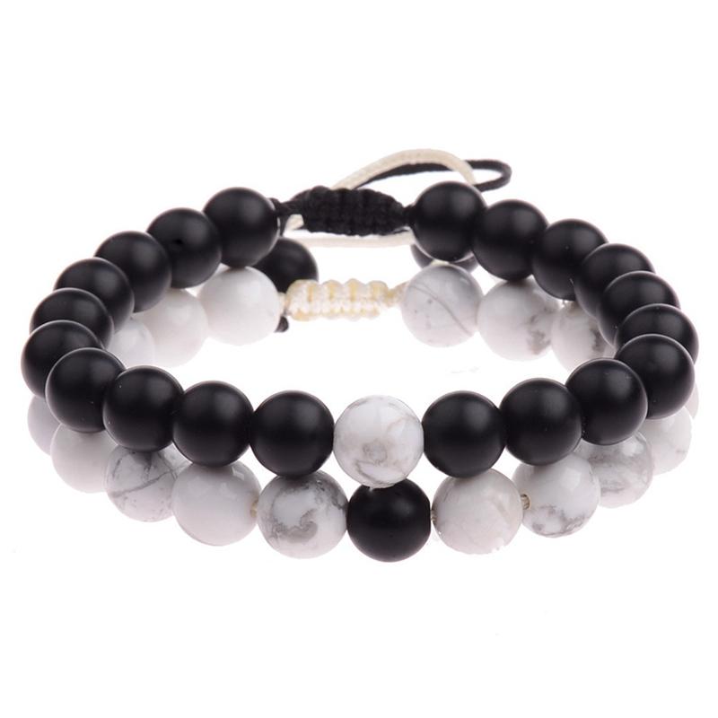 Strand Beaded Strands Adjustable 1 Piece Bangles Set Natural Lava Howlite Stone White Black Braiding Macrame Bracelet For Women M
Strand Beaded Strands Adjustable 1 Piece Bangles Set Natural Lava Howlite Stone White Black Braiding Macrame Bracelet For Women M