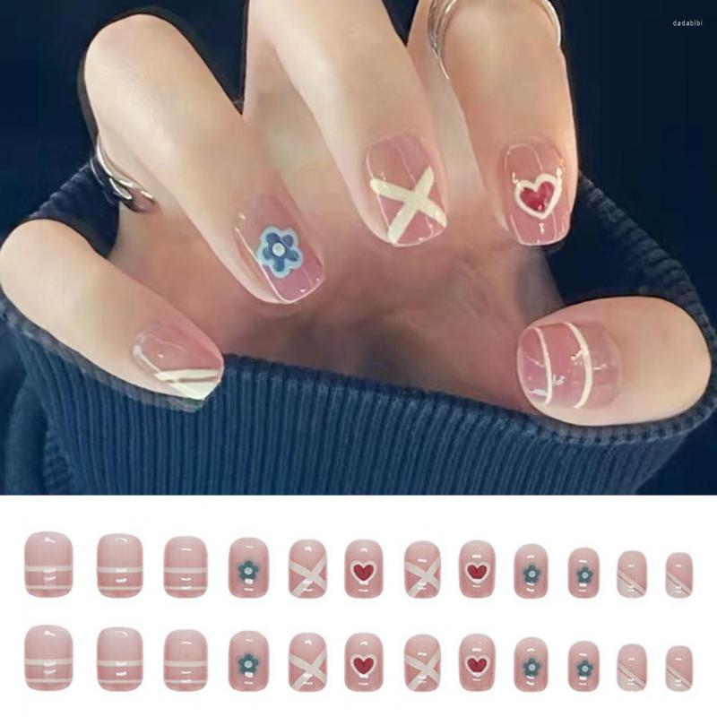 False Nails 24Pcs/Box Novelty Fake Tips Exquisite Wear-resistant Nail Lines Pattern Art Patch
False Nails 24Pcs/Box Novelty Fake Tips Exquisite Wear-resistant Nail Lines Pattern Art Patch